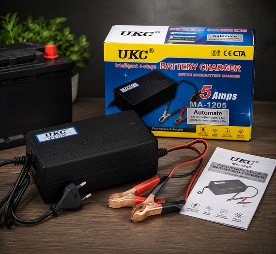 Зарядное устройство BATTERY CHARGER 5A MA-1205 / Зарядное устройство для аккумулятора автомобильного UKC MA-1205 12V 5A | Зображення 3