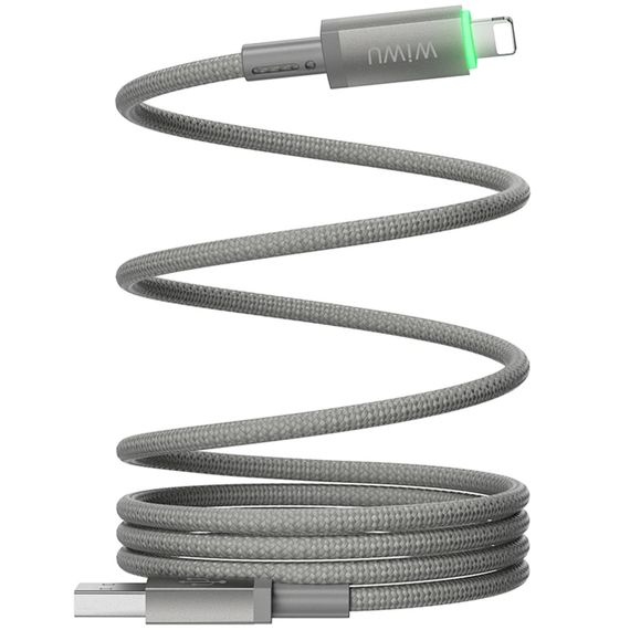 Дата кабель WIWU C081 Maglink USB to Lightning 12W (1m) Grey | Зображення 1