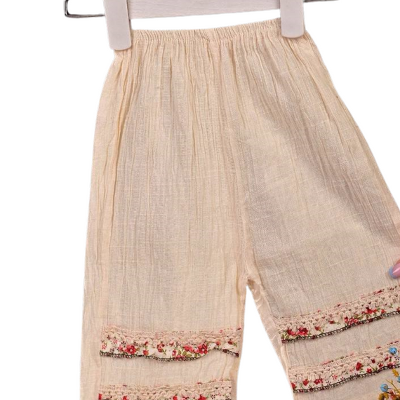 Костюм дитячий для дівчинки з льону Жатка. 32, 34, 36 | Зображення 3