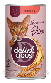 Вологий корм для котів Delickcious Напій з куркою 140 г D6251201