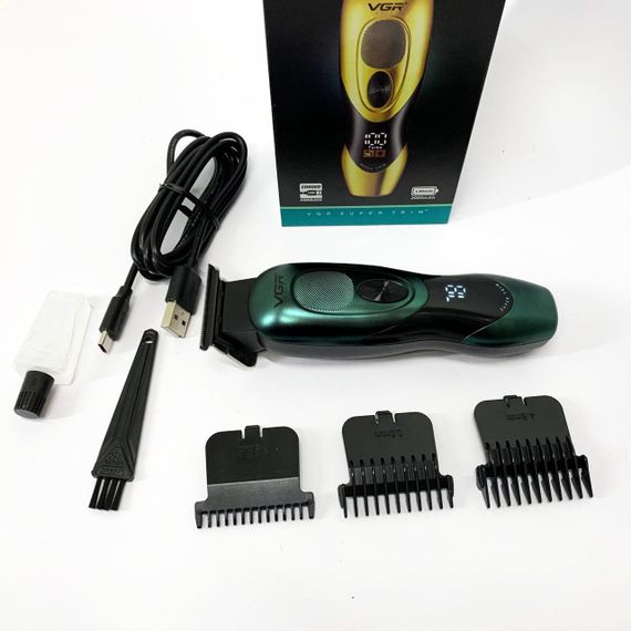 Професійний тример з набором насадок VGR, Акумуляторна машинка-тример для стрижки волосся DE-42 | Зображення 2