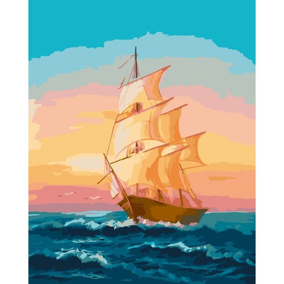 Картина по номерам без подрамника "На волнах" 10630-ACNF 40х50 см