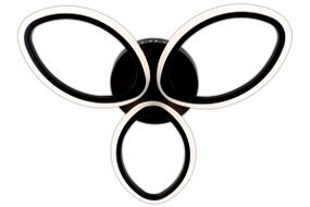 Люстра світлодіодна стельова LED світильник для квартири на стелю лед з пультом 25614 Чорний 9х53х53 см.