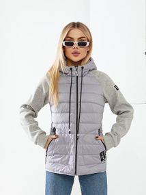 Куртка з трик.рукавом, арт. 1011, колір світло сірий