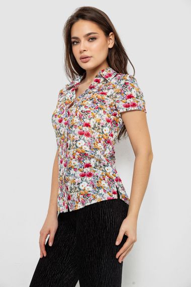 Блуза жіноча з принтом, колір червоний, 230R1507 | Зображення 2