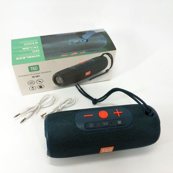 Портативна колонка Bluetooth TG341 зі шнурком, Бездротова колонка портативна потужна. Колір: синій | Зображення 2