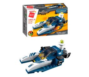 Конструктор Qman 1801-1-8 поліція, транспорт, 45-49 деталей  Катамаран