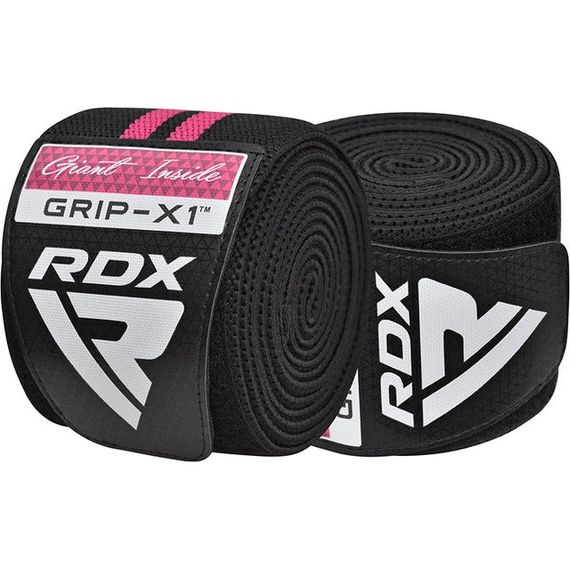 Бинты на колени RDX GYM KNEE WRAP R11 BLACK/PINK | Зображення 2