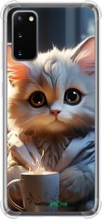 Чохол на Samsung Galaxy S20 Білий кіт "5646sp-1824-2448"
