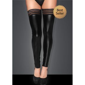 Панчохи без носка на силіконі F158 Noir Handmade L sexstyle