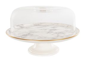 Тортівниця Olia на ніжці керамічна з кришкою 30 см