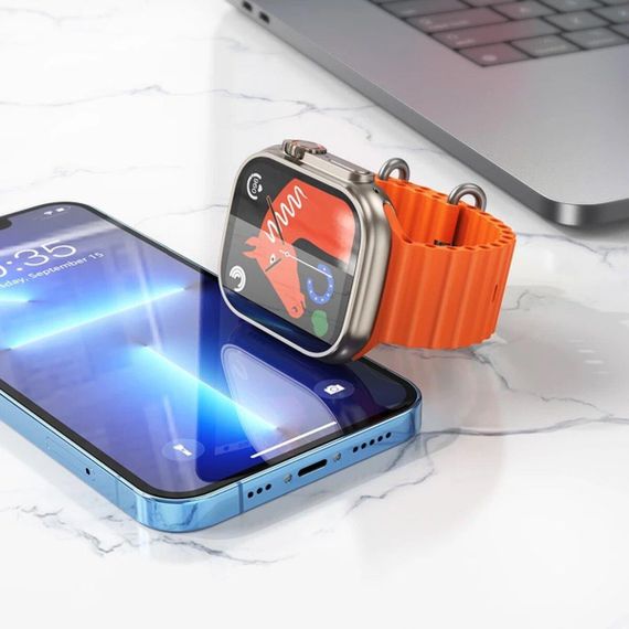 Смарт-часы HOCO Y12 Ultra smart sports watch(call version) Titanium Gold | Зображення 3