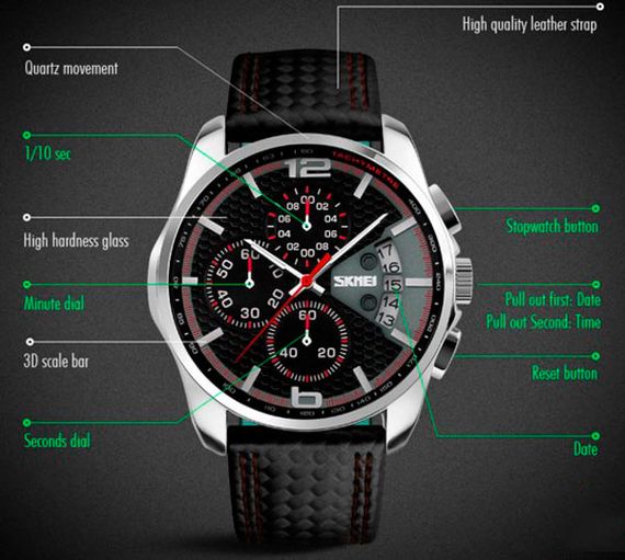 Skmei Чоловічий спортивний годинник Skmei Spider 9106 | Зображення 6