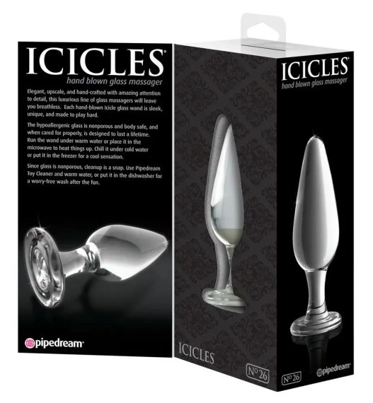 Анальная пробка стеклянная ICICLES №26 Sex Aura | Зображення 3