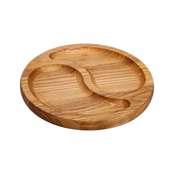 Менажниця дерев'яна 25 см кругла на 2 секції T45W250 | Зображення 2