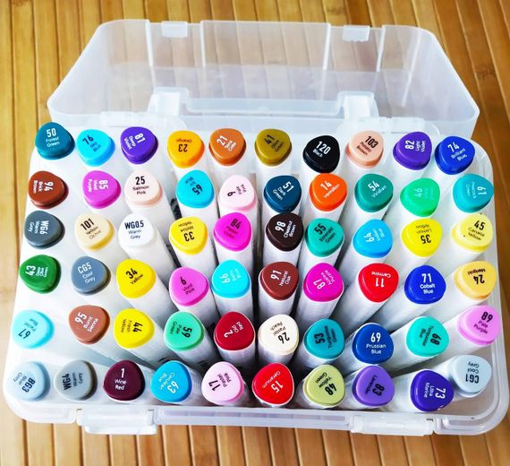 Скетч маркери SketchMarker двосторонні для паперу набір 60 шт.  ⁇  Скет Маркер  ⁇  SketchMarker | Зображення 1