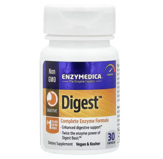 Энзимы полная формула, Complete Enzyme Formula, Enzymedica, Digest, 30 капсул