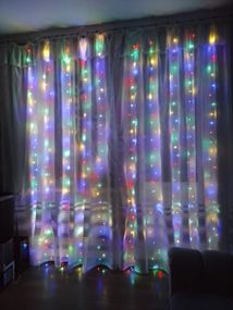 Гирлянда штора 3x3 метра, 300LED, "светодиодные капли" от USB, мульти цвет, 8 режимов + пульт