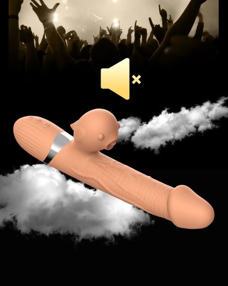 Вібратор Basia Thtusting Vibrator 2 in 1 Tongue Vibrators USB Sex Aura | Зображення 6