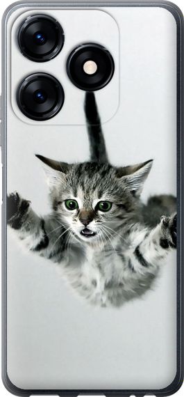 Чехол на Tecno Spark 10 Летящий котёнок "2322u-3023-17620"
