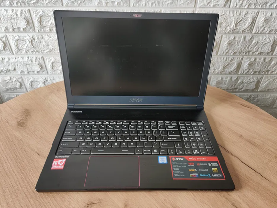 Ноутбук MSI GS63/15.6  /FHD/IPS/I7 8750H/16Gb/SSD256Gb+HDD1Tb/GTX 1060-6Gb | Зображення 1