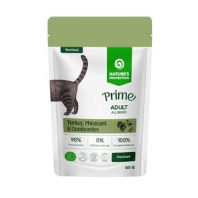 Вологий корм з індичкою для стерилізованих котів Nature's Protection Prime Sterilised Cats Turkey, 85 гр