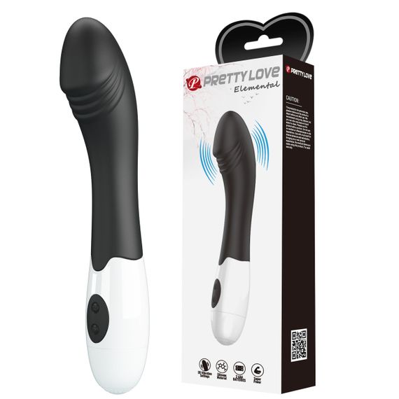 Вібратор для точки G Pretty Love Elemental Vibrator чорний, 19 х 3.2 см Sex Aura