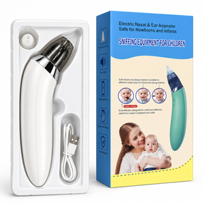 Дитячий назальний аспіратор Baby Nose Aspirator (арт. ART-0604 / JB-8628) — Електричний соплевідсмоктувач для немовлят та дітей