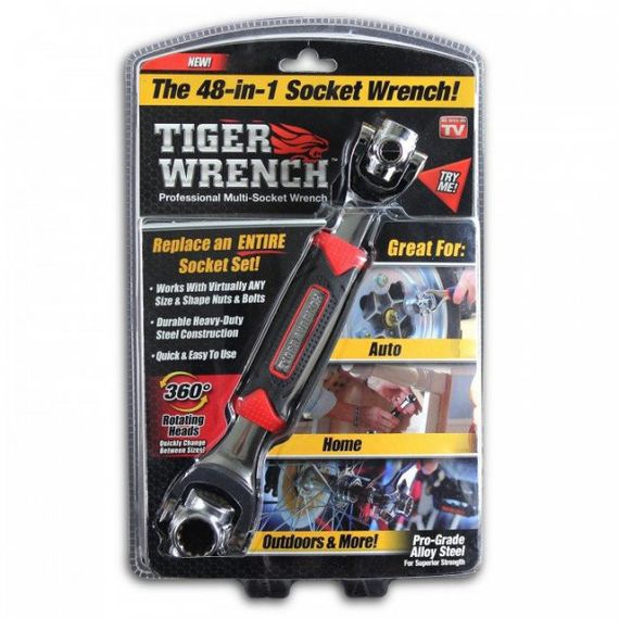 Універсальний ключ 48 в 1 Universal Tiger Wrench PRO 2428 new original Надміцний набір універсальних ключів SA-69 | Зображення 9