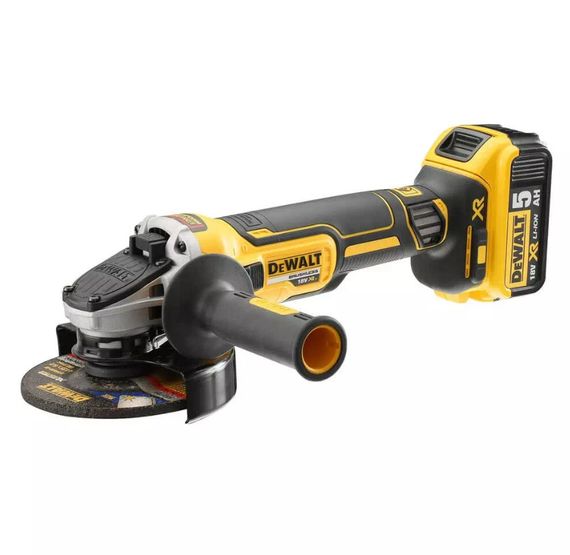 Акумуляторна кутова шліфувальна машина DeWalt з АКБ та ЗП (DCG405P2)