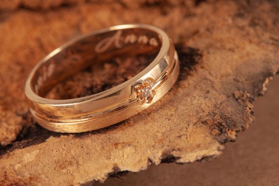 Женское обручальное кольцо из желтого золота 15 | Зображення 2