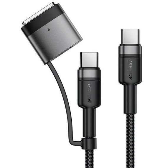 Дата кабель Acefast C22-05 2in1 Type-C to Type-C 240W/MAG3 140W (1.2m) Black | Зображення 1