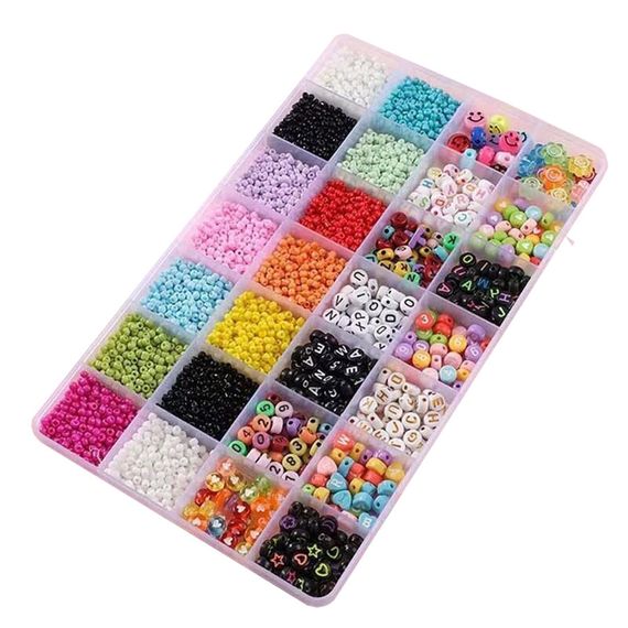 Детский набор бисера для создания украшений 610-35A ножницы, леска