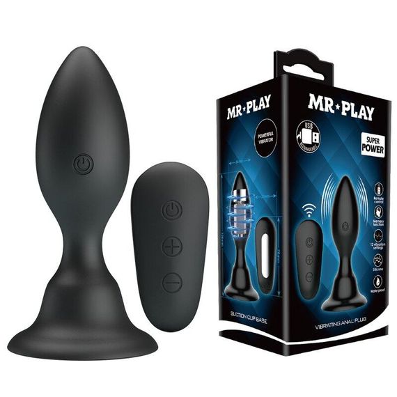 Анальний стимулятор з вібрацією MR PLAY-VIBRATING ANAL PLUG, BI-040076W-MR Sex Aura