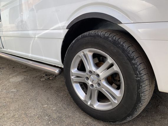 Накладки на арки (4 шт, чорні) для Mercedes Vito W639 2004-2015рр | Зображення 5