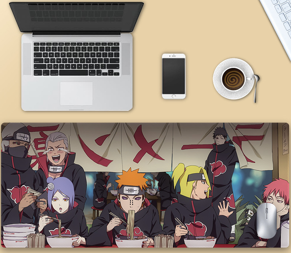 Ігрова поверхня для мишки з Аніме принтом "Наруто / Naruto" Акацукі  800*300*3 мм 0512