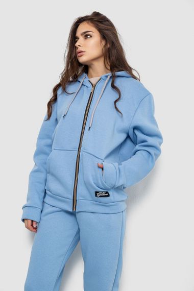 Спортивний костюм жіночий на флісі, колір блакитний, 244R1555 | Зображення 1