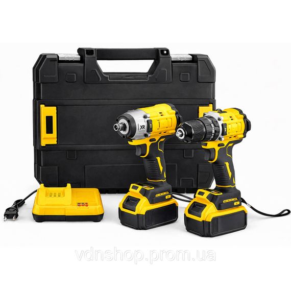 Набор аккумуляторного инструмента 2в1 шуруповерт и гайковерт 21V бесщеточные, с 2 аккумуляторами в кейсе VP-13