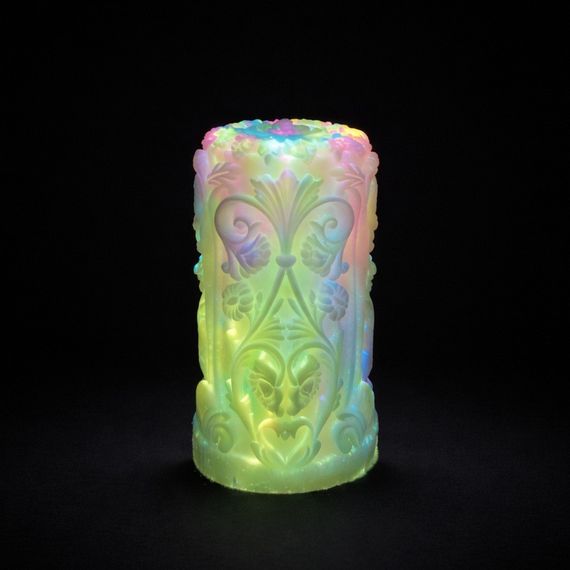 Свеча низкотемпературная люминесцентная рельефная GlowKink VIP-концентрация, разноцветная, 233 г Sex Aura | Зображення 2