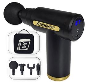 Перкусійний масажер для тіла EasyFit Pulse Mini 4 насадки, 6 режимів (EF-2070)