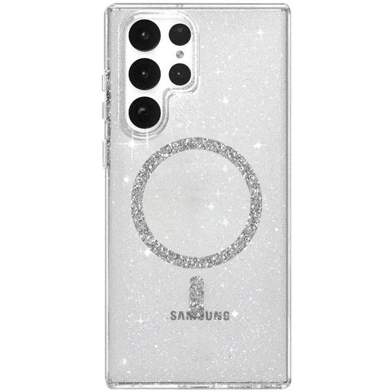 Чехол TPU Eclipse Sparkle (MagFit) для Samsung Galaxy S24 Ultra Transparent