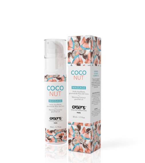 Масажна олія EXSENS Coconut 50 мл розігріває, без цукру, без парабенів, їстівне
