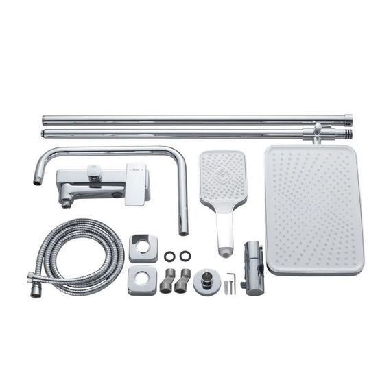 Душова система латунна універсальна Lidz Orion 1030 на три споживача (з виливом) (k35) LDORI1030CRM48092 Chrome | Зображення 9