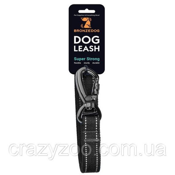 Поводок для собак BronzeDog брезентовый графит 2х500 см 20843 | Зображення 4