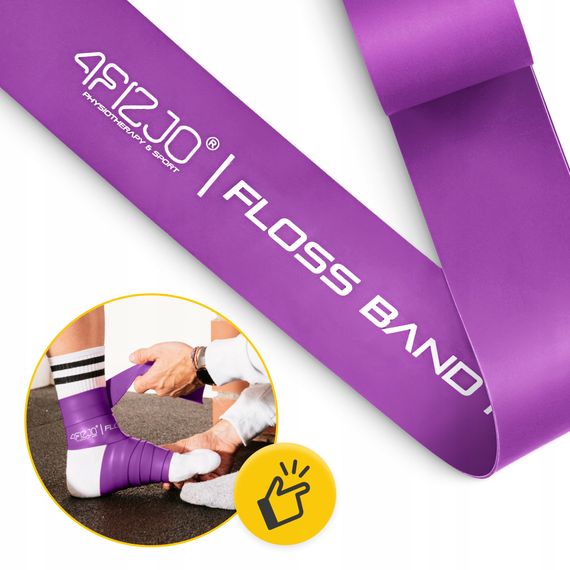 Стрічка компресійна для флосингу 4FIZJO Floss Band 207 x 5 x 0.15 см Violet (P-5905973405225) | Зображення 2