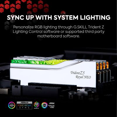 Модуль памяти для компьютера DDR5 32GB (2x16GB) 6000 MHz Trident Z5 Royal Silver G.Skill (F5-6000J2836G16GX2-TR5S) | Зображення 7