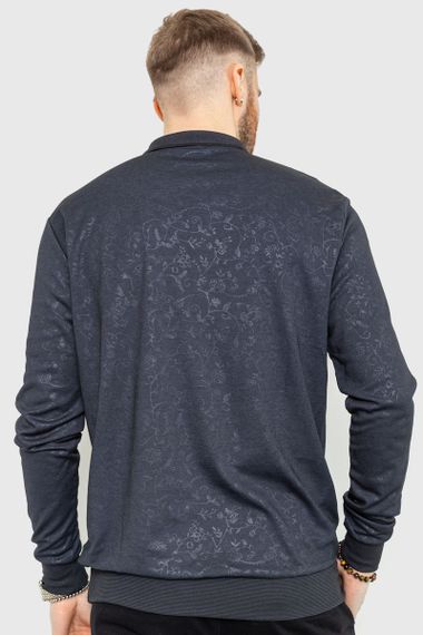 Поло чоловіче з довгими рукавами, колір грифельний, 157R300-3 | Зображення 3