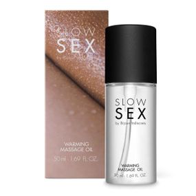 Розігріваюча їстівна масажна олія Slow Sex by Bijoux Indiscrets WARMING MASSAGE OIL