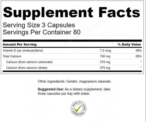 Микроэлемент Кальций Swanson Calcium & Vitamin D 240 Caps | Зображення 1