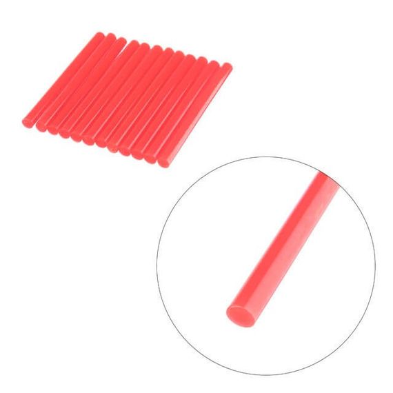 Комплект стрижнів клейових червоних 7,4*100 мм, 12 од. INTERTOOL RT-1043 | Зображення 2